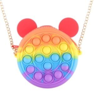 Fidget Coin Purse Wallet w/ Removable Chain Strap &  Mouse Ears